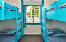 Backpackers Dormitory has 10 single fixed bunk beds