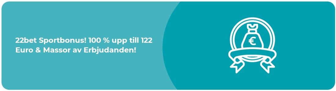 Bra oddsbonus hos 22bet