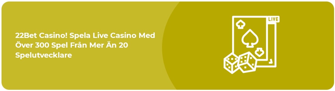 Stort spelutbud hos 22bet casino