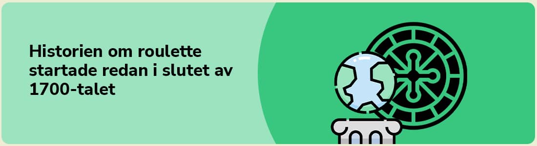 Historien om roulettespelet startade redan i slutet av 1700-talet